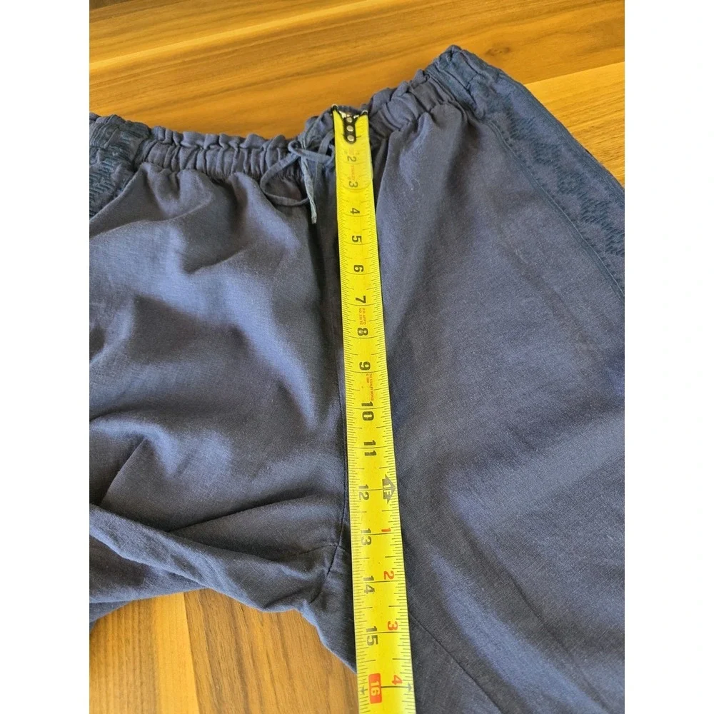 Christopher & Banks New Wide Leg Pant High Rise Drawstring Chevron Size M (235)